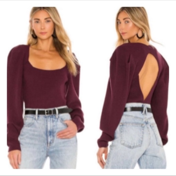 Free People SAFFRON OPEN BACK SWEATER SIZE X-LARGE NWT - Picture 11 of 14